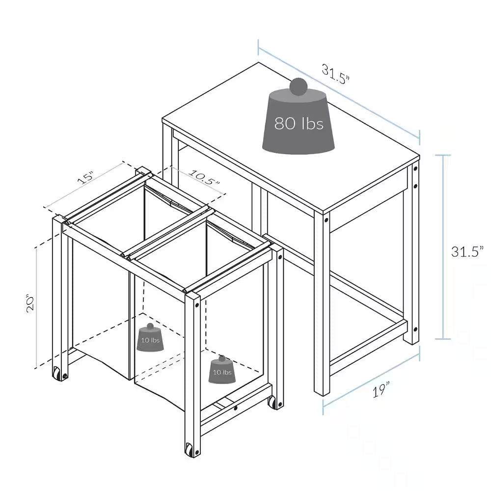 CESTO DE ROPA/LAVANDERIA - ECOHOME